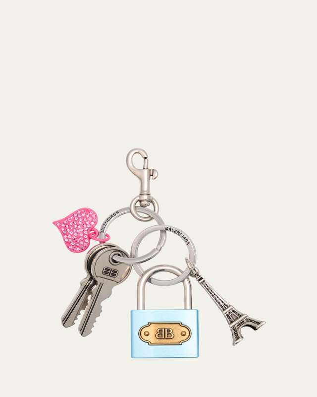 Padlock Charm Keyring